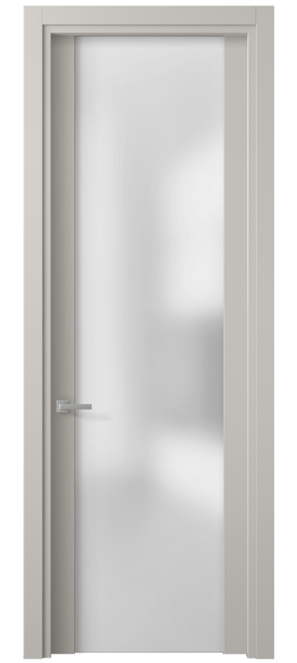 Межкомнатная дверь Планум 4114 Матовый облачно-серый Сатинированное стекло Цена 9835150 so'm | Volhovec