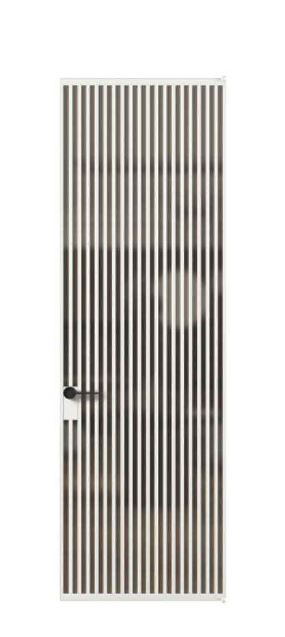 Алюминиевая дверь АЛПЛ040.06 Алюминий белоснежный Сатинированное бронзовое стекло, триплекс Цена 230670  | Volhovec