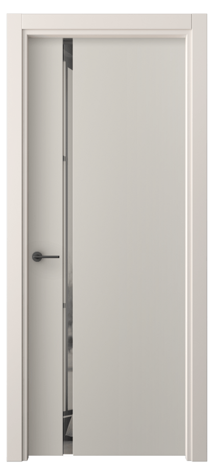 Межкомнатная дверь Freedom 4222 ПЭТ светло-серый Двустороннее серое зеркало, триплекс Цена 40499 ₽ | Volhovec