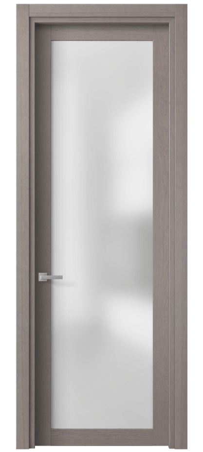 Межкомнатная дверь Planum 2102 Дуб дымчатый Сатинированное стекло Цена 60699 ₽ | Volhovec