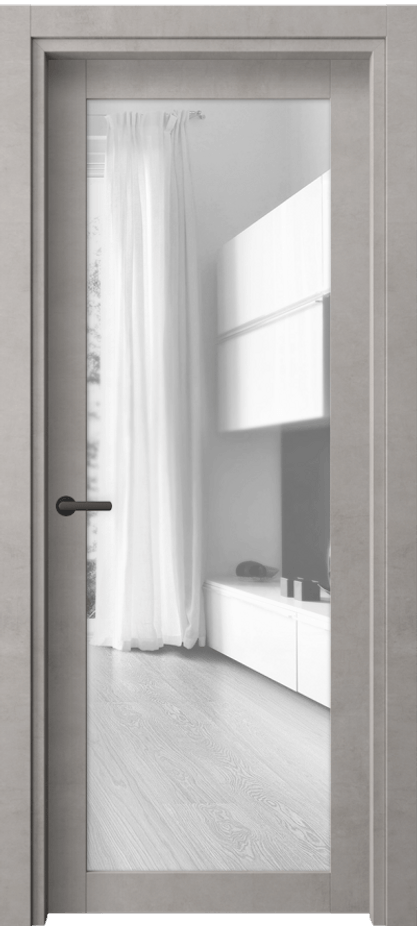 Межкомнатная дверь Neo 2102 Леон серебро Прозрачное стекло, триплекс Цена 44499 ₽ | Volhovec