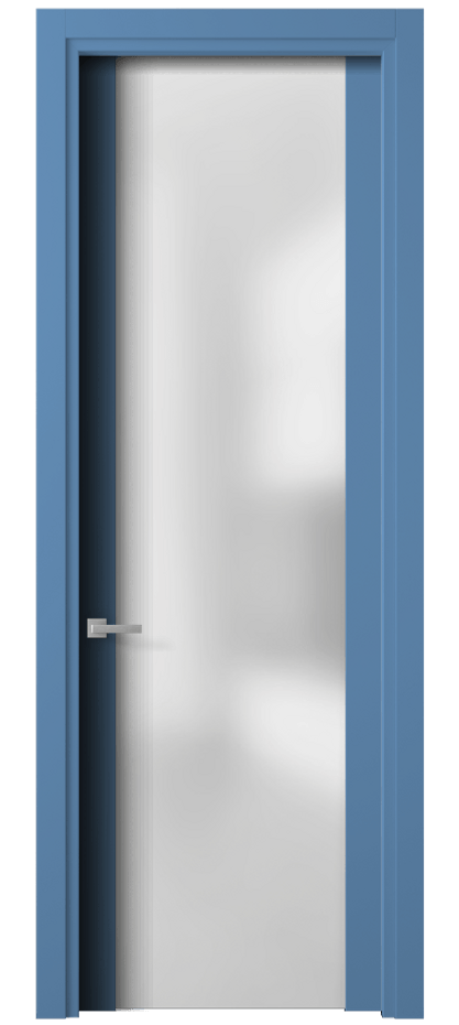 Межкомнатная дверь Планум 4114 Матовый белоснежный Сатинированное стекло Цена 77199 ₽ | Volhovec