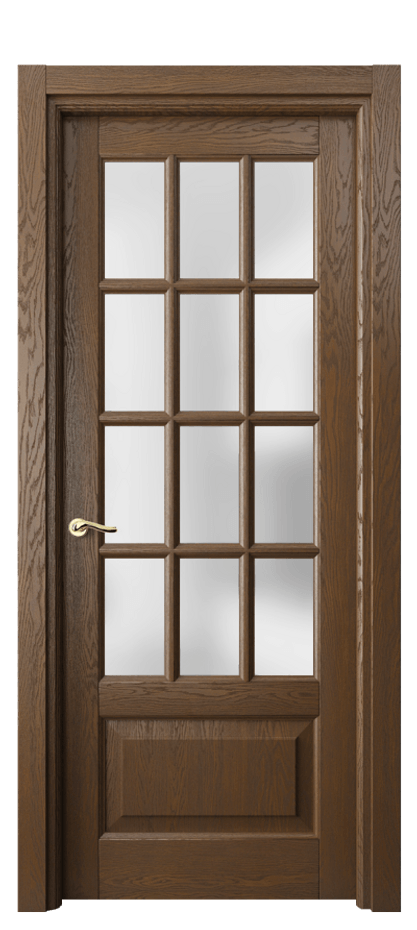 Межкомнатная дверь Lignum 0728 Дуб королевский брашированный Сатинированное стекло Цена 163199 ₽ | Volhovec
