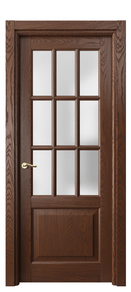 Межкомнатная дверь Lignum 0748 Дуб коньячный брашированный Сатинированное стекло Цена 163199 ₽ | Volhovec