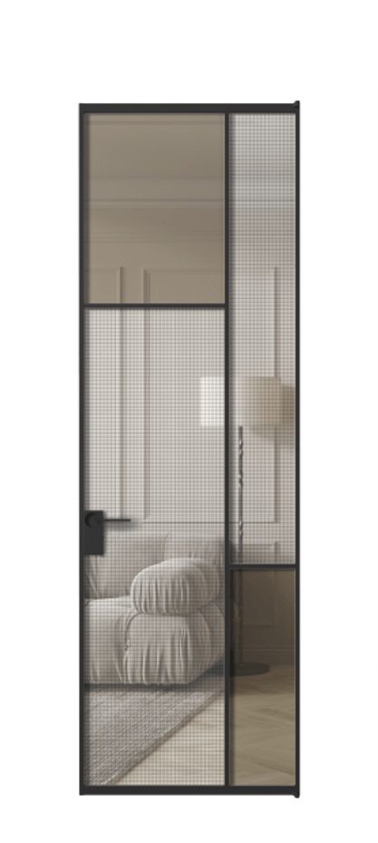 Дверь межкомнатная Mosaic АЛПЛ041.10 Алюминий Черный Декоративное стекло с сеткой "Mesh silver", триплекс, 6 мм + Прозрачное бронзовое стекло, триплекс, 6 мм Без короба чер Цена 156790 Стоимость комплекта двери включает:
1. Полотно (600/650/700/750/800/850/900/950*2000-2400 мм).
2. Короб
3. Комплект фурнитуры (2 торцевые петли и магнитный замок с ответной планкой). Фабрика дверей Волховец 8 (800) 551 43 19 Межкомнатная дверь Mosaic АЛПЛ041.10 Алюминий Черный Декоративное стекло с сеткой "Mesh silver", триплекс, 6 мм + Прозрачное бронзовое стекло, триплекс, 6 мм Цена 156790 ₽ | Volhovec