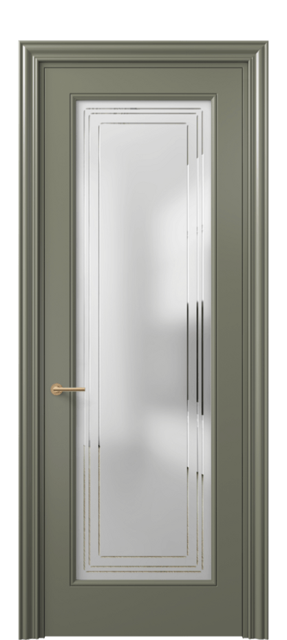 Дверь межкомнатная Mascot 8400 Матовый оливковый тёмный Сатинированное стекло с гравировкой "Грани", триплекс, 7 мм Фигурный наличник МОТ Цена 77599 ₽ Наличники уже входят в базовый комплект. Фабрика дверей Волховец 8 (800) 551 43 19 Межкомнатная дверь Mascot 8400 Матовый оливковый тёмный Сатинированное стекло с гравировкой "Грани", триплекс, 7 мм Цена 77599 ₽ | Volhovec