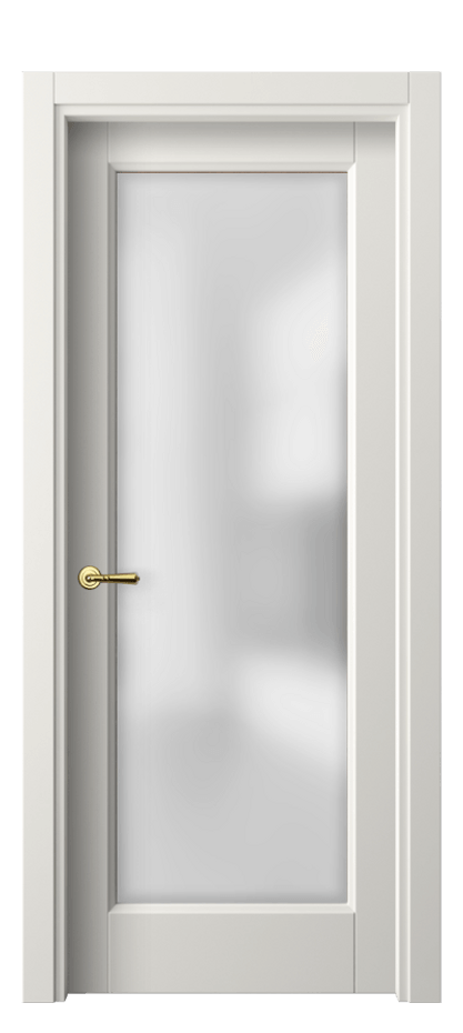 Межкомнатная дверь Galant 1402 Софт-тач белоснежный Сатинированное стекло Цена 23939 ₽ | Volhovec