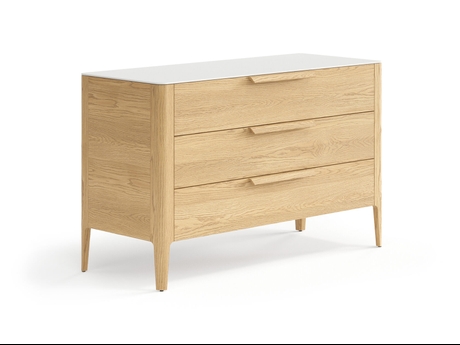 Мебель Комод Piega 3 ящика. Цвет Дуб соломенный матовый. Материал Массив дуба матовый. Коллекция Комод Piega 3 ящика. Картинка.