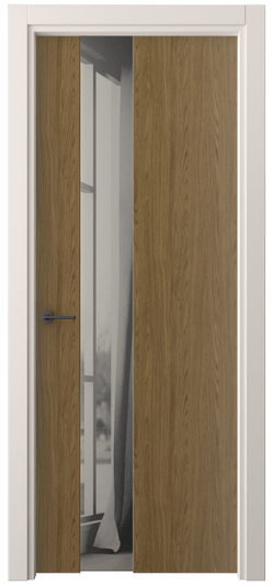 Дверь межкомнатная 4224 ТФД ДВ ЗЕР СЕР. Цвет Торфяной дуб. Материал Ламинатин. Коллекция Freedom. Картинка.