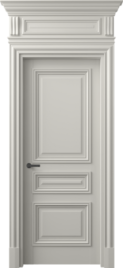 Дверь межкомнатная 7305 МТСР. Цвет Матовый тёплый серый. Материал Гладкая эмаль. Коллекция Антик. Картинка.