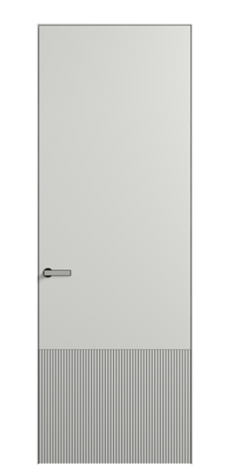 Дверь межкомнатная ПУ 8202 МССР. Цвет Матовый светло-серый. Материал Гладкая эмаль. Коллекция Вельвет. Картинка.