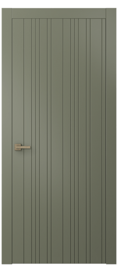 Дверь межкомнатная 8051 МОТ. Цвет Матовый оливковый тёмный. Материал Гладкая эмаль. Коллекция Linea. Картинка.
