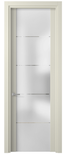 Дверь межкомнатная 4114 ММБ ГРА. Цвет Матовый молочно-белый. Материал Гладкая эмаль. Коллекция Planum. Картинка.