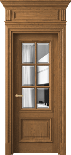 Дверь межкомнатная 7312 ДПР.М ДВ ЗЕР Ф. Цвет Дуб пряный матовый. Материал Массив дуба матовый. Коллекция Antique. Картинка.