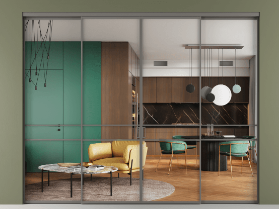 Алюминевая перегородка АЛПР 040.02_АКЛС_Crystalvision_new. Цвет Алюминий классический серый. Материал Алюминий в эмали. Коллекция Перегородка Формато внутри проёма 4 створки. Фото. Алюминевая перегородка АЛПР 040.02_АКЛС_Crystalvision_new. Цвет Алюминий классический серый. Материал Алюминий в эмали. Коллекция Перегородка Формато внутри проёма 4 створки. Картинка.