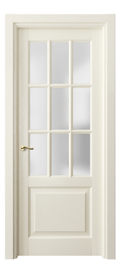 Дверь межкомнатная 0748 ДМБ САТ. Цвет Дуб молочно-белый. Материал Массив дуба эмаль. Коллекция Lignum. Картинка.