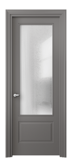 Дверь межкомнатная 8542 МКЛС ЛЕД. Цвет Матовый классический серый. Материал Гладкая эмаль. Коллекция Esse. Картинка.