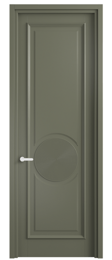 Дверь межкомнатная 6719 МОТ. Цвет Матовый оливковый тёмный. Материал Гладкая эмаль. Коллекция Шарм. Картинка.