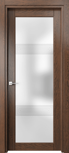 Дверь межкомнатная 6112 ДКЧ 3D. Цвет Дуб коньячный. Материал Массив дуба. Коллекция Ego. Картинка.