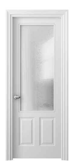Дверь межкомнатная 8522 МБЛ ЛЕД. Цвет Матовый белоснежный. Материал Гладкая эмаль. Коллекция Esse. Картинка.