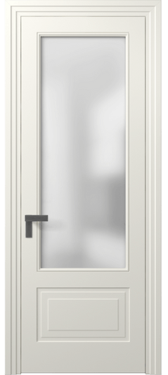 Дверь межкомнатная 8342 МЖМ Сатин. Цвет Матовый жемчужный. Материал Гладкая эмаль. Коллекция Рокка. Картинка.