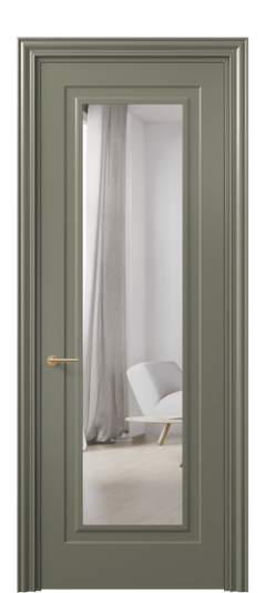 Дверь межкомнатная 8403 МОТ ЗЕР. Цвет Матовый оливковый тёмный. Материал Гладкая эмаль. Коллекция Mascot. Картинка.