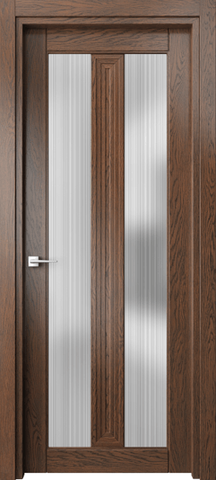 Дверь межкомнатная 6122 ДКЧ ДОЖДЬ. Цвет Дуб коньячный. Материал Массив дуба. Коллекция Ego. Картинка.