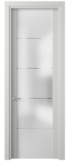 Дверь межкомнатная 4114 МССР ГРА. Цвет Матовый светло-серый. Материал Гладкая эмаль. Коллекция Planum. Картинка.