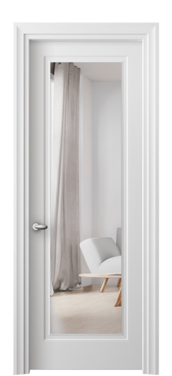 Дверь межкомнатная 8503 МБЛ ЗЕР. Цвет Матовый белоснежный. Материал Гладкая эмаль. Коллекция Esse. Картинка.