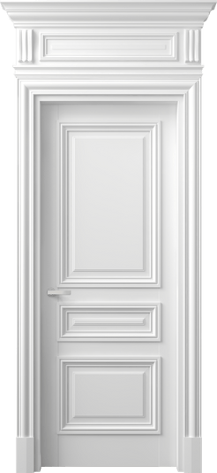 Дверь межкомнатная 7305 МБЛ . Цвет Матовый белоснежный. Материал Гладкая эмаль. Коллекция Антик. Картинка.