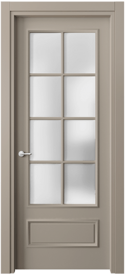 Дверь межкомнатная 8112 МБСК САТ. Цвет Матовый бисквитный. Материал Гладкая эмаль. Коллекция Paris. Картинка.