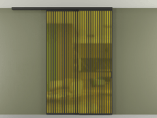 Перегородка Formato вдоль стены на потолок 2 створки с синхронным механизмом