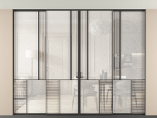 Перегородка Мозаик внутри проёма скрытое крепление в потолок 4 створки