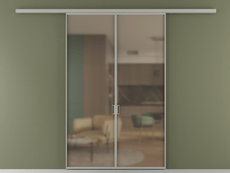 Перегородка Formato вдоль стены 2 створки