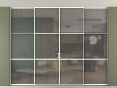 Перегородка Формато внутри проёма скрытое крепление в потолок 4 створки