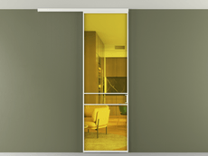 Перегородка Formato вдоль стены на потолок 1 створка