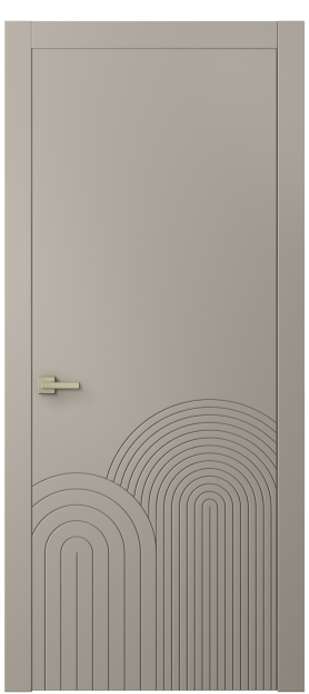 Дверь межкомнатная 8059 МБСК. Цвет Матовый бисквитный. Материал Гладкая эмаль. Коллекция Linea. Картинка.